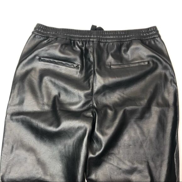 Blank NYC No Guidance Faux Leather Drawstring Ankle Jogger Pants, Size 28 - Picture 10 of 14
